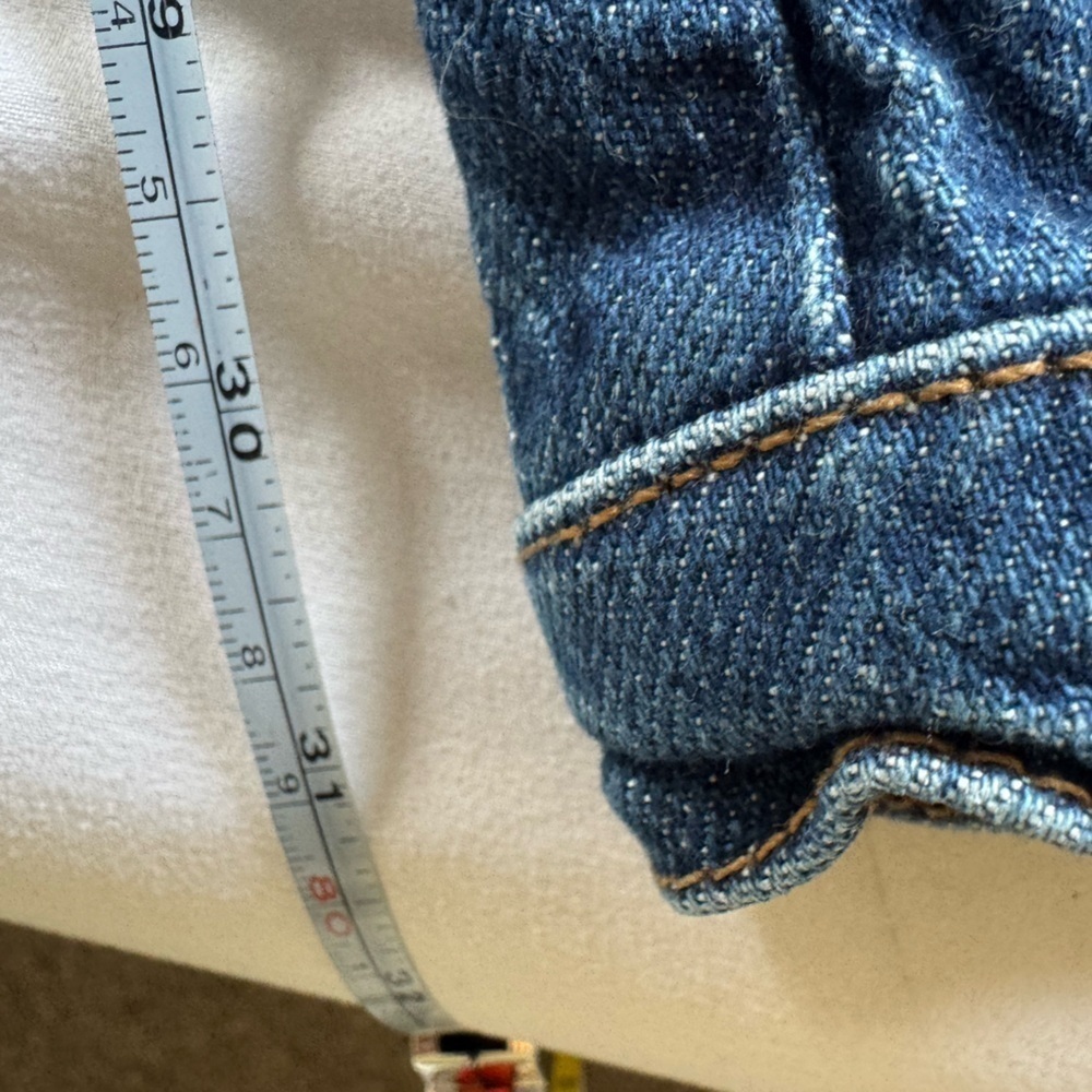 Free People We The Free Curvy Vintage High Rise Flare Jeans Sz 35 - Picture 7 of 7